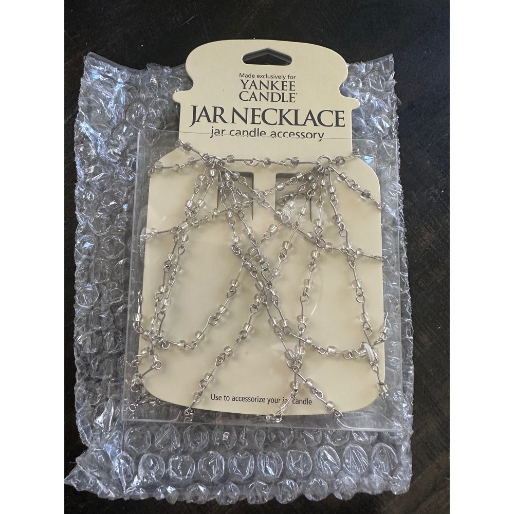 Yankee Candle Jar Necklace Silver Beaded Accessory for 22oz Housewarmer Jars